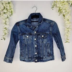 Gap Kids Denim Jacket Blue Jean Trucker Style Spring 2024 Classic Button Small 6